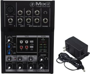 Mackie Mix5 5-Channel Compact Mixer, Black
